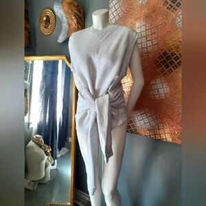 NWT Zara Cotton Blend Sleeveless Sweatshirt